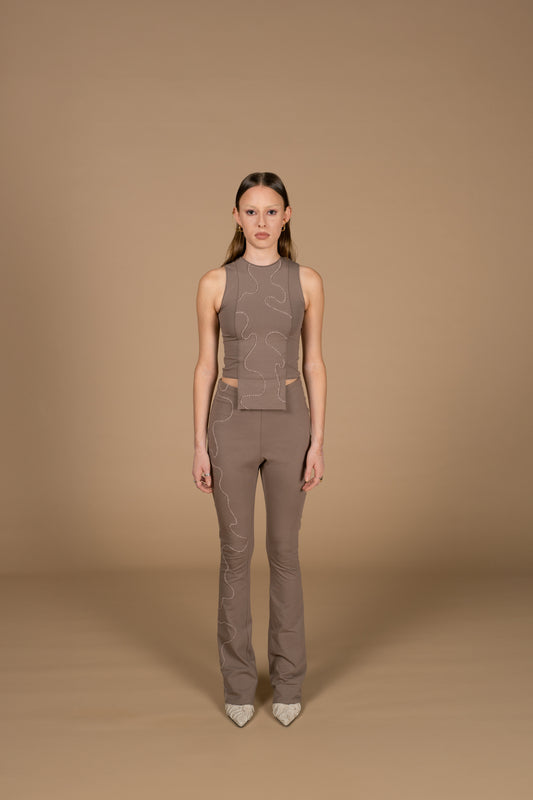 Embroidered Trouser/Leo